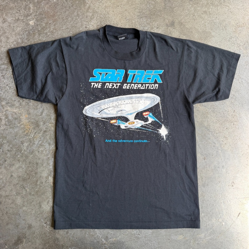 Vintage 90s Star Trek Shirt The Next Generation Graphic Single Stitch USA Made S